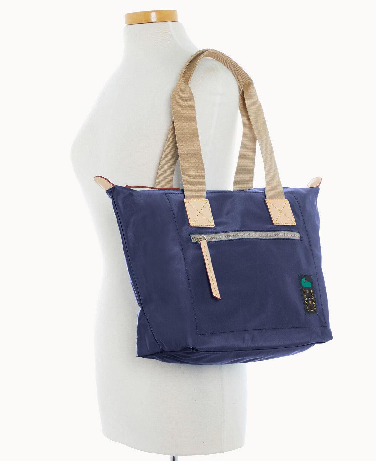Nylon Front Zip Tote