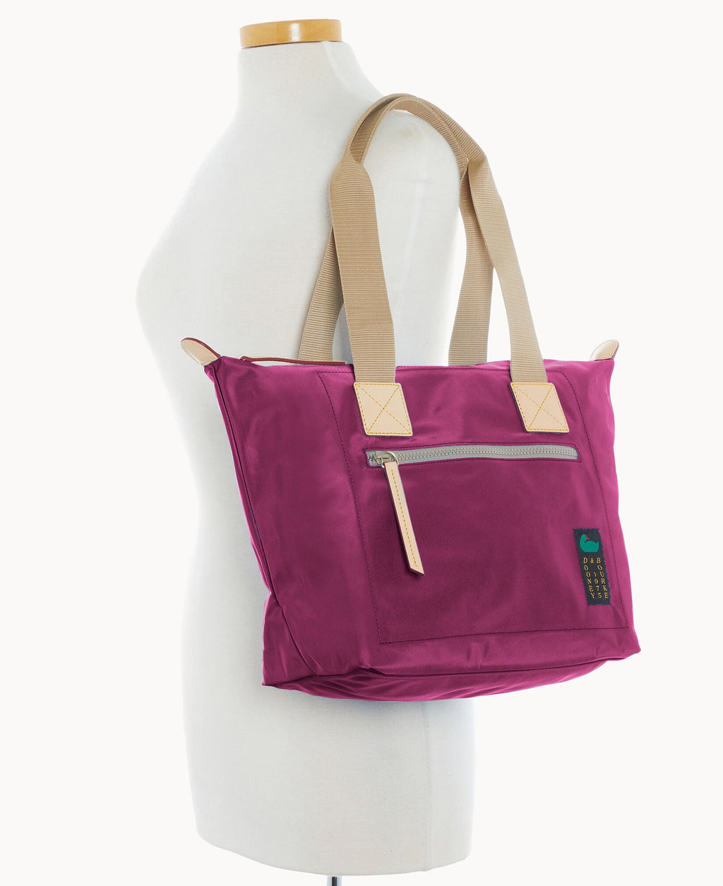 Nylon Front Zip Tote