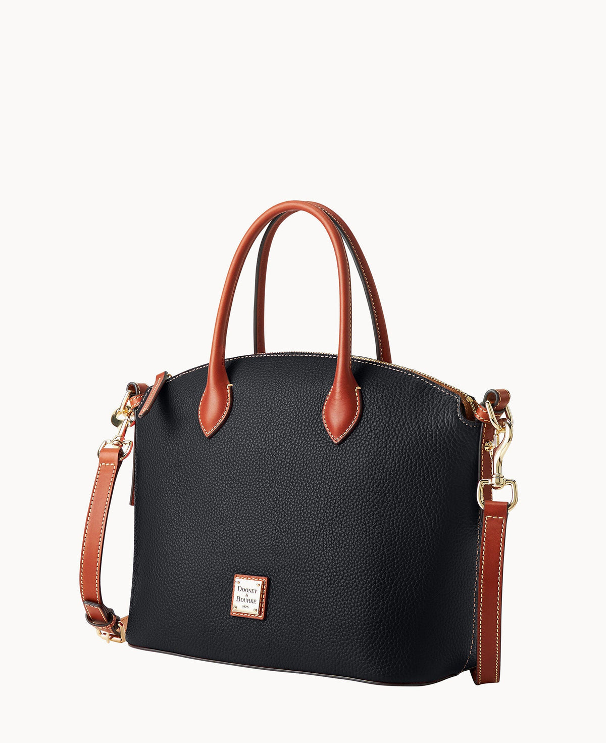 Pebble Grain Domed Satchel