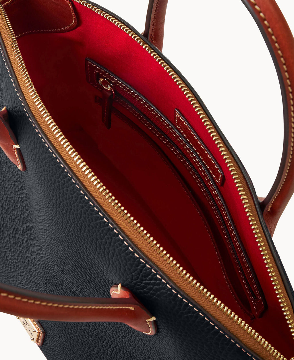 Pebble Grain Domed Satchel