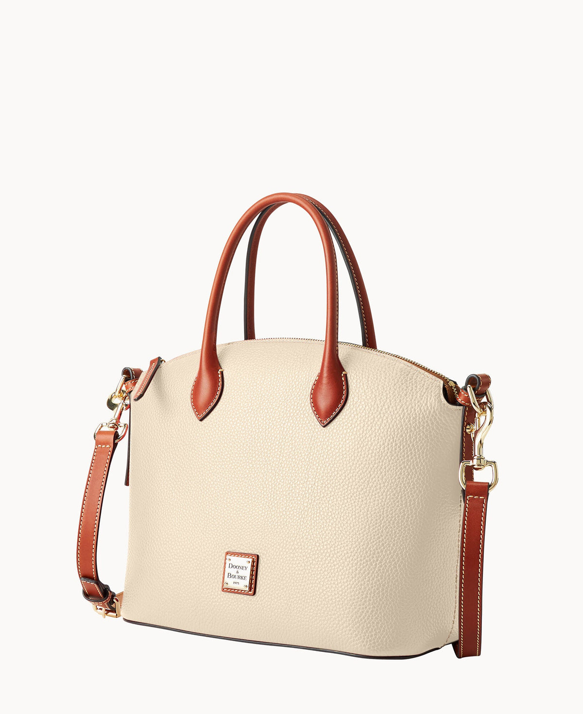 Pebble Grain Domed Satchel