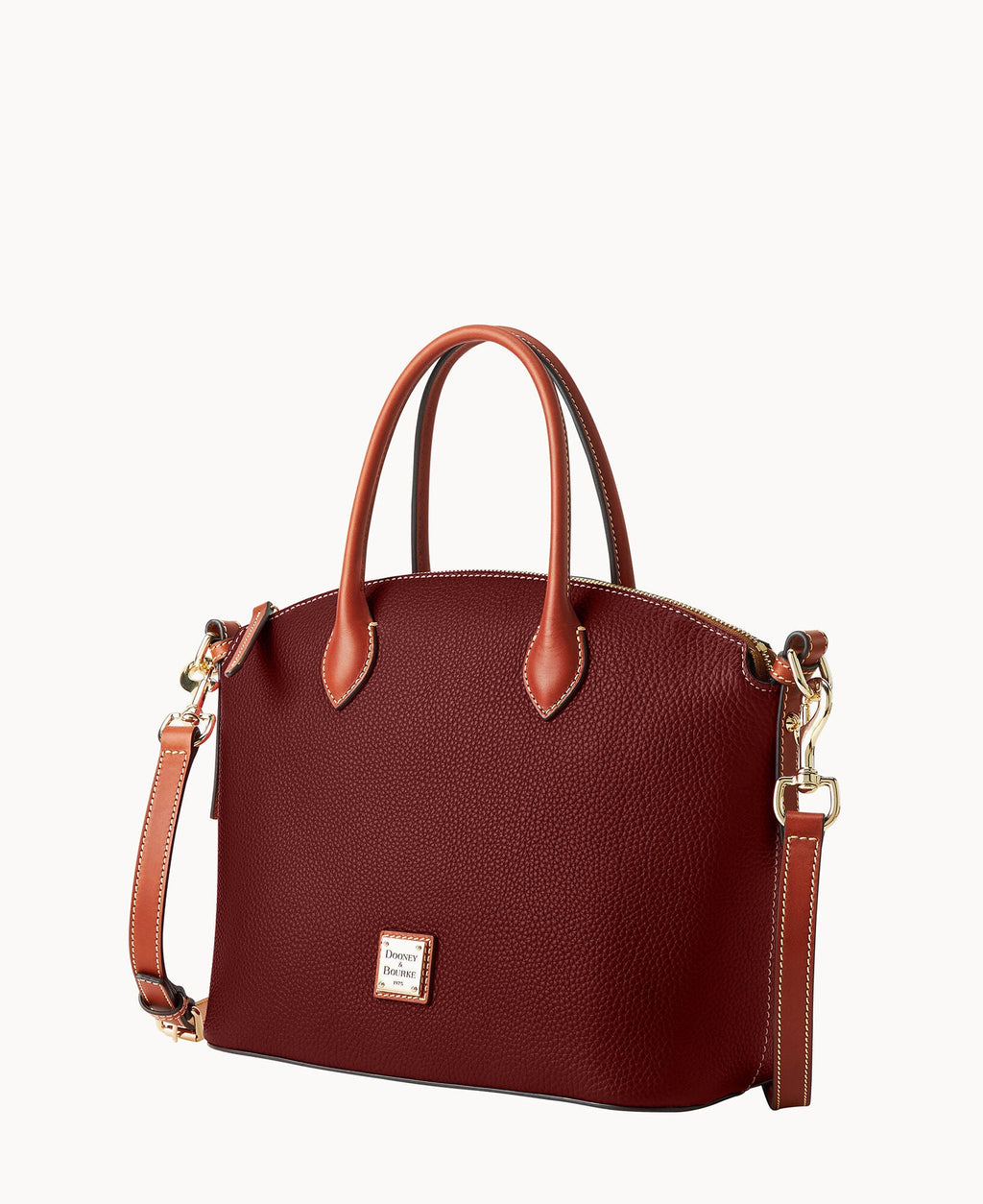 Pebble Grain Domed Satchel