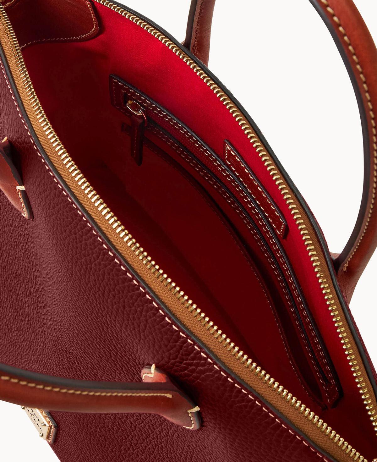 Pebble Grain Domed Satchel