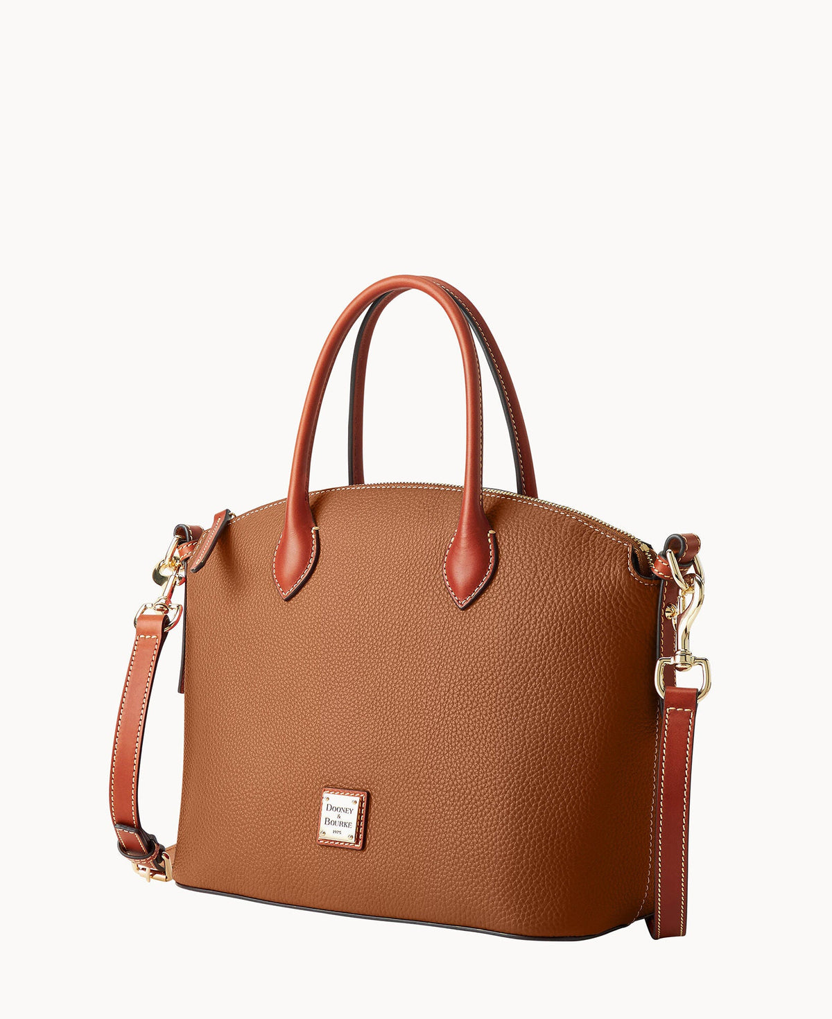 Pebble Grain Domed Satchel