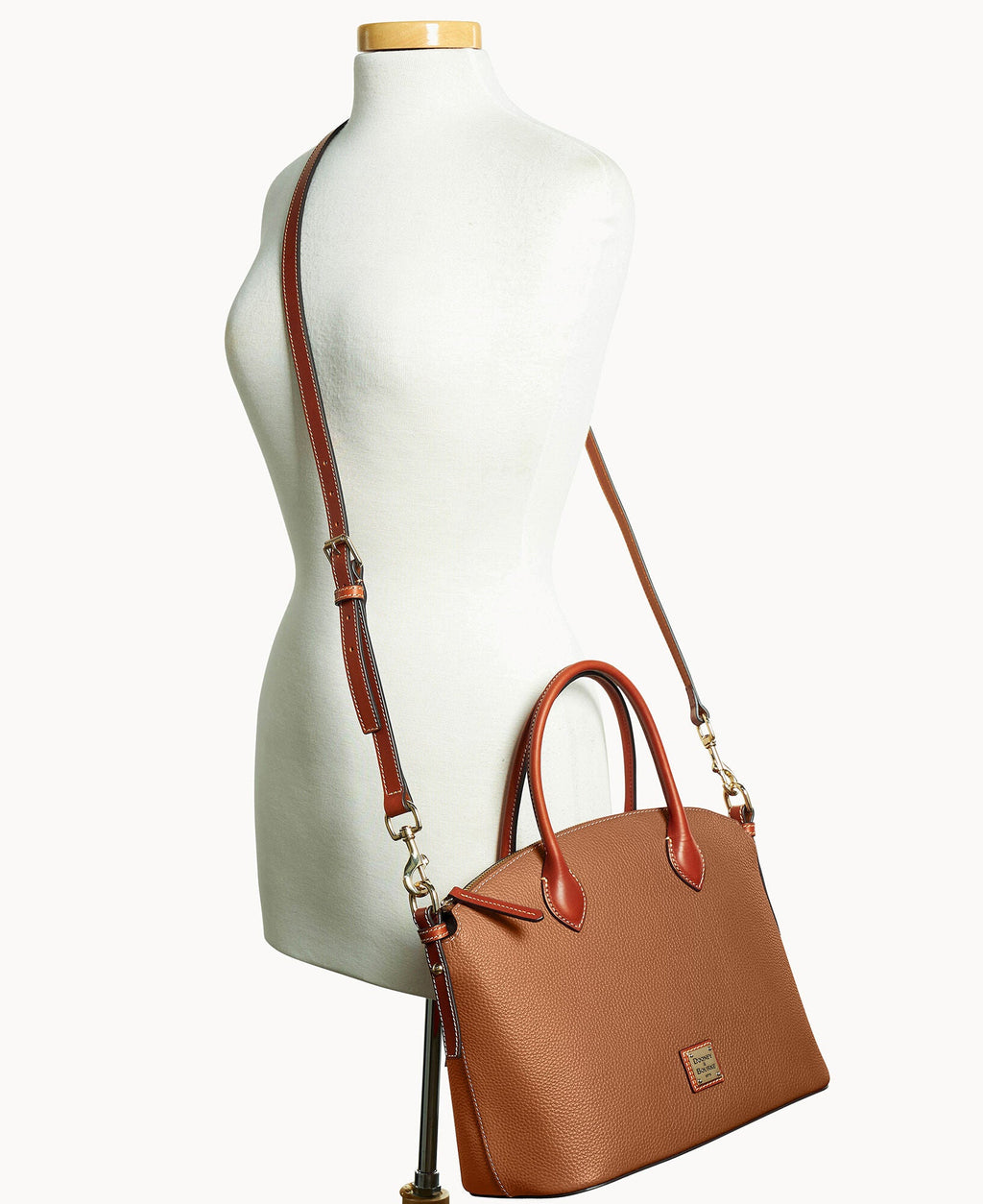 Pebble Grain Domed Satchel