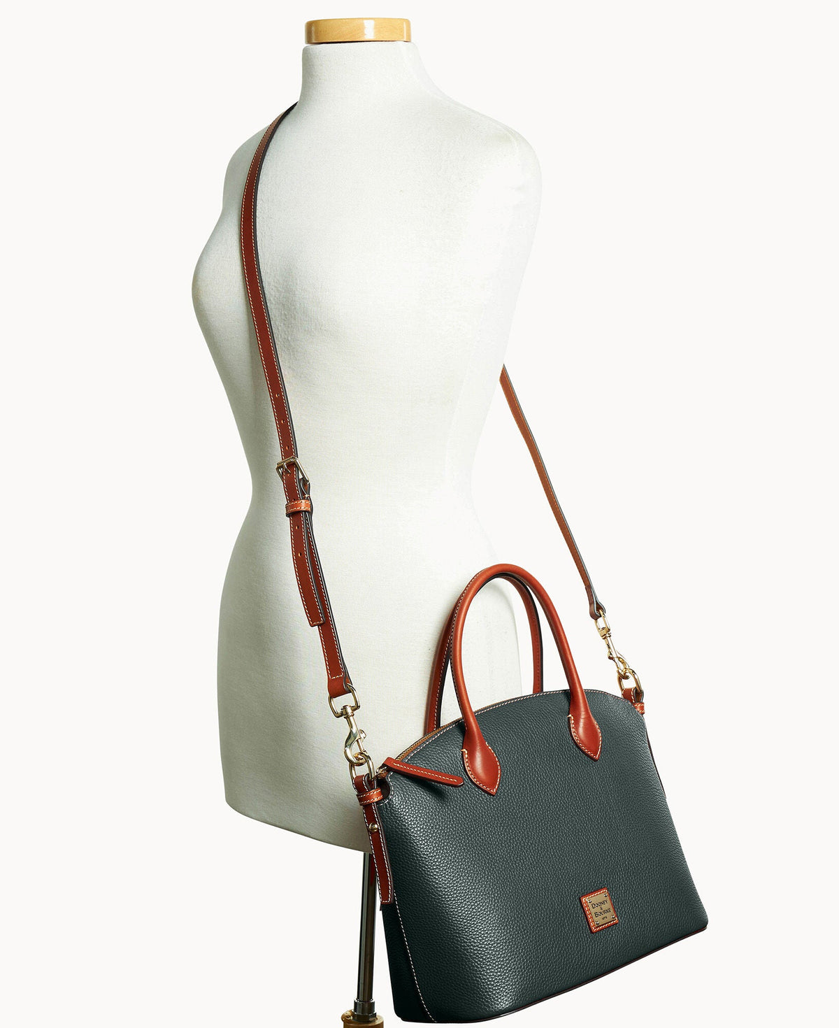 Pebble Grain Domed Satchel