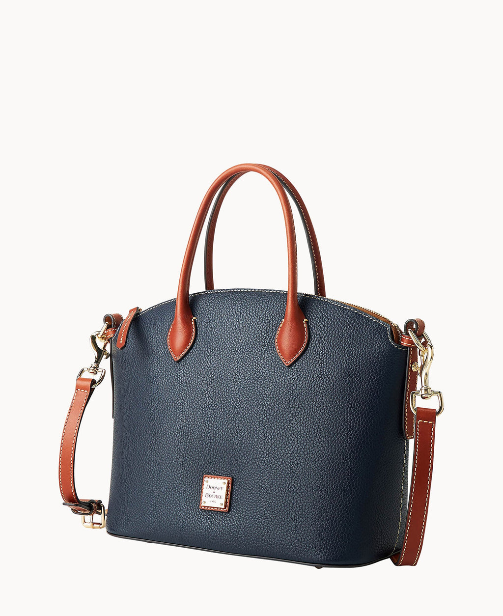 Pebble Grain Domed Satchel