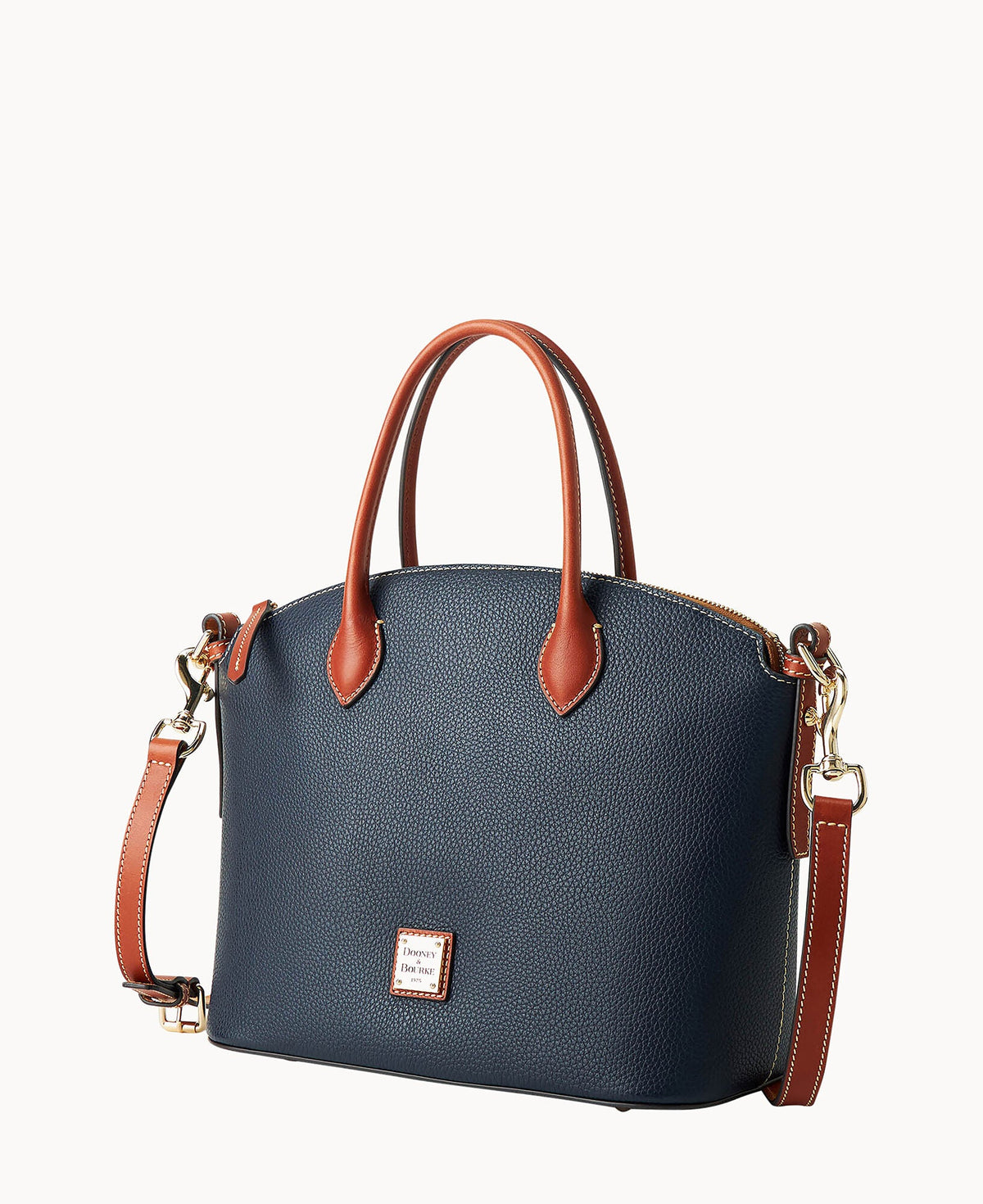 Pebble Grain Domed Satchel