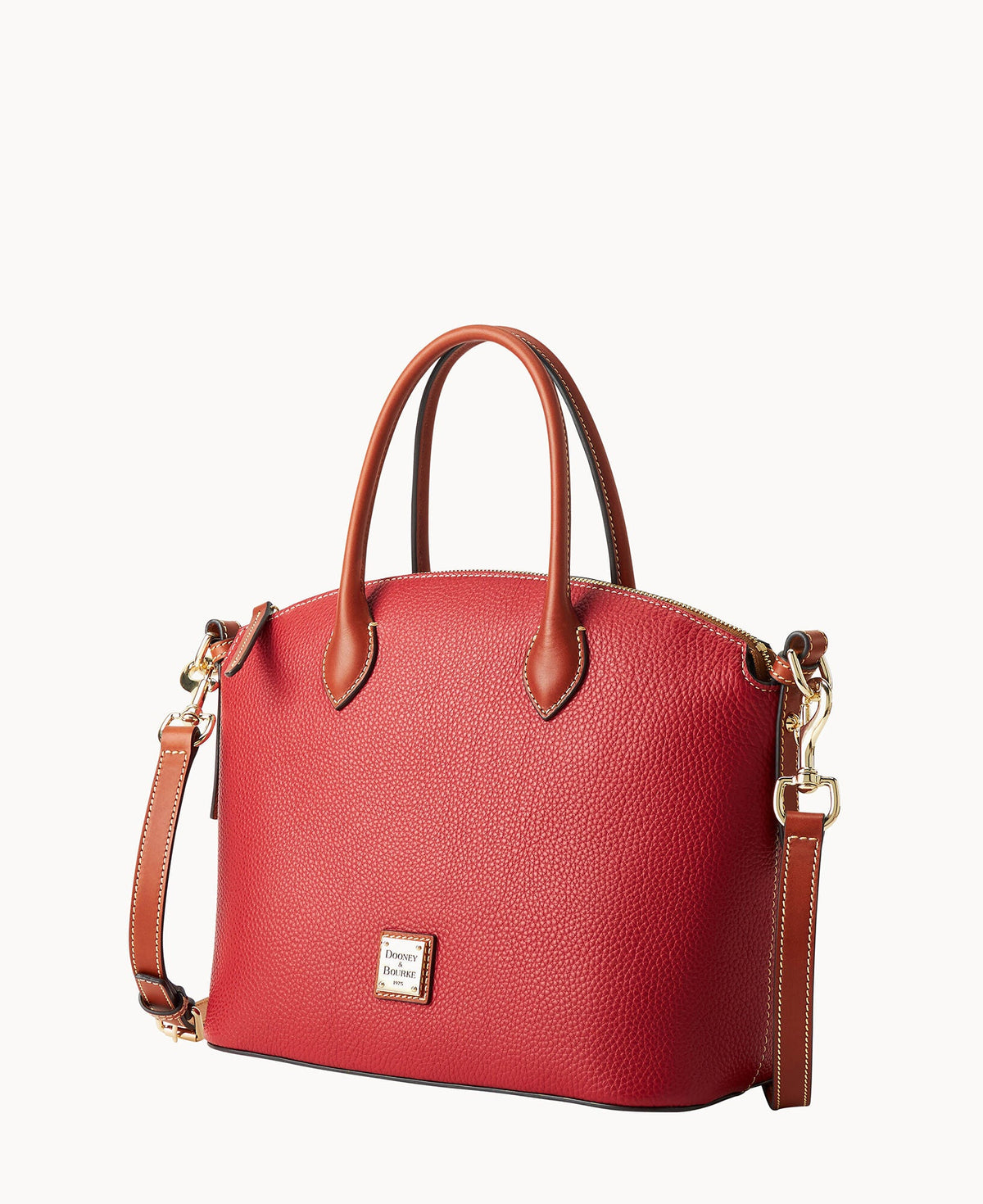 Pebble Grain Domed Satchel