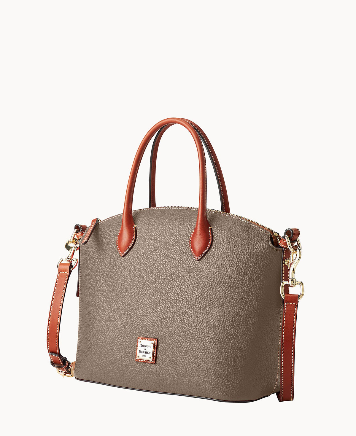 Pebble Grain Domed Satchel