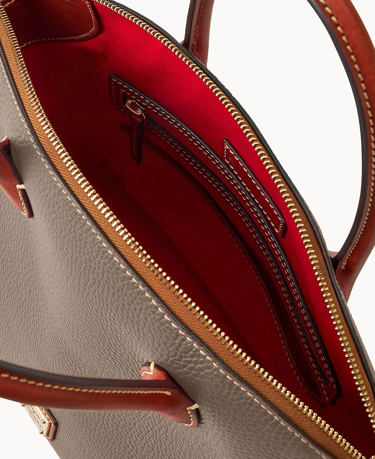 Pebble Grain Domed Satchel
