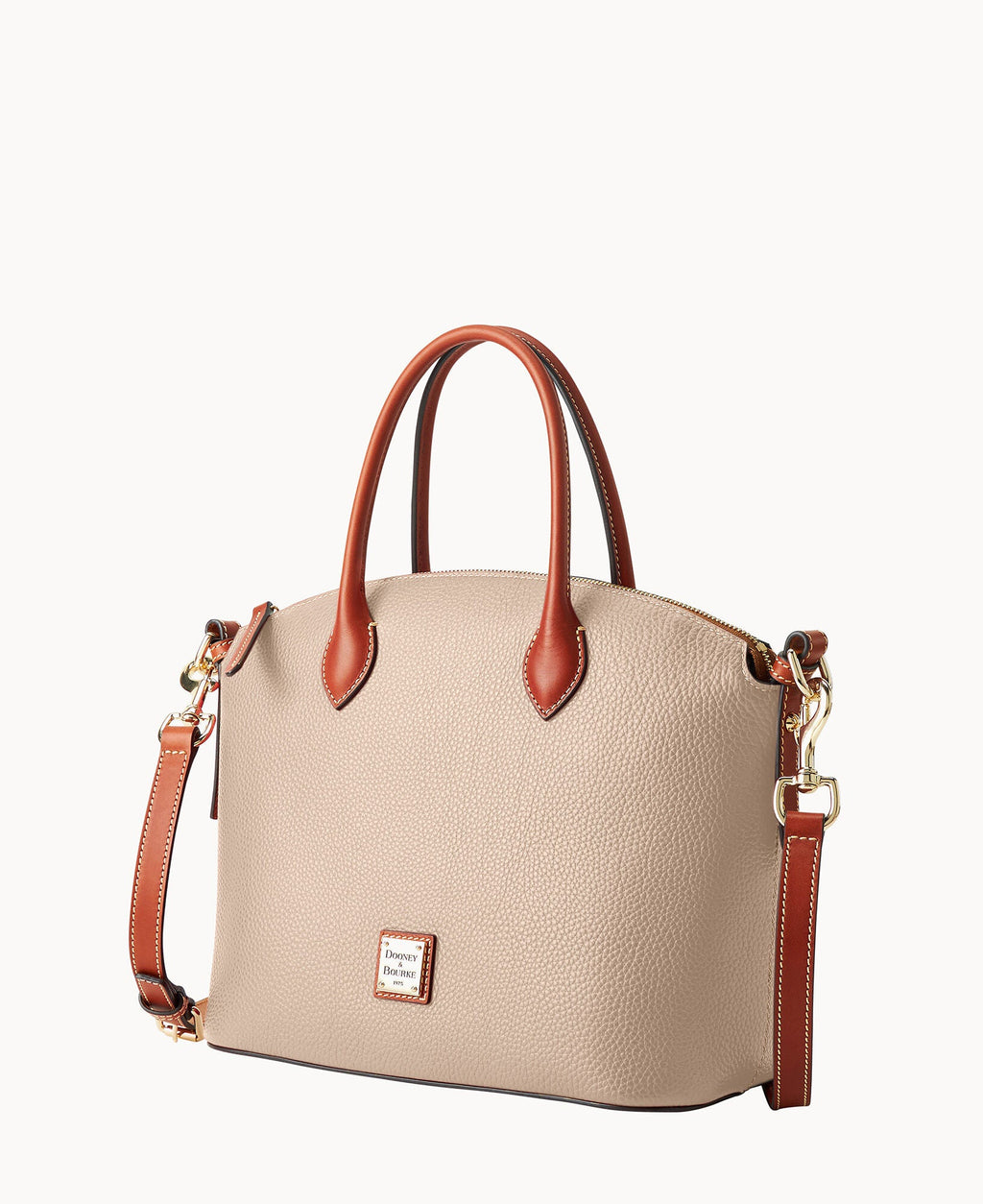 Pebble Grain Domed Satchel