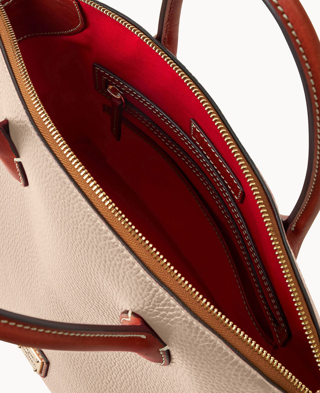 Pebble Grain Domed Satchel