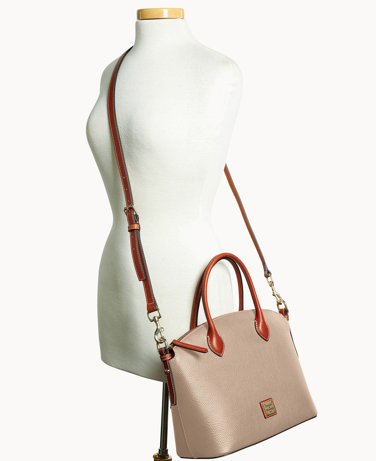 Pebble Grain Domed Satchel