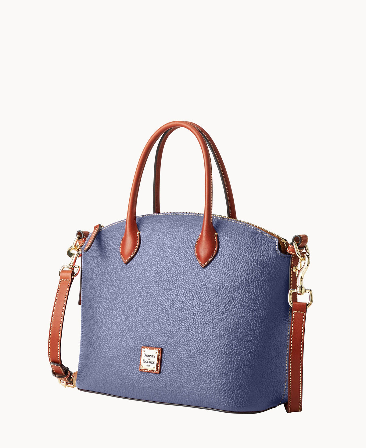 Pebble Grain Domed Satchel