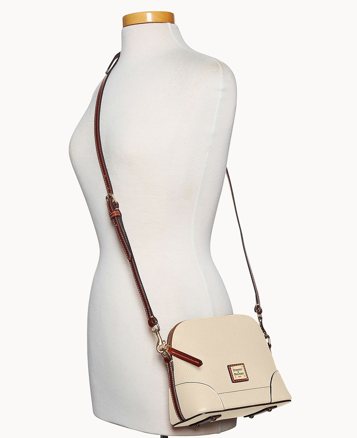 Pebble Grain Small Domed Crossbody