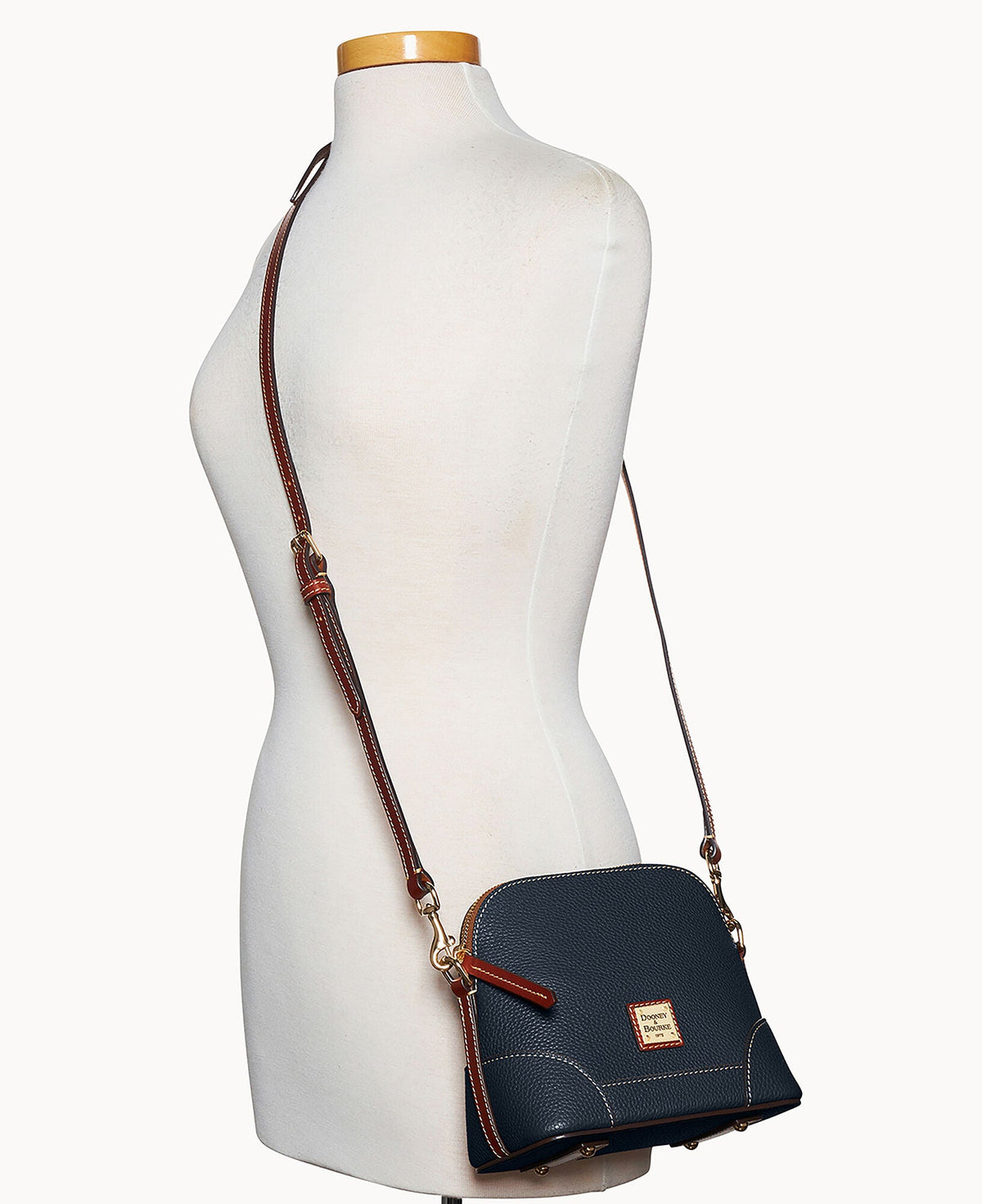 Pebble Grain Small Domed Crossbody