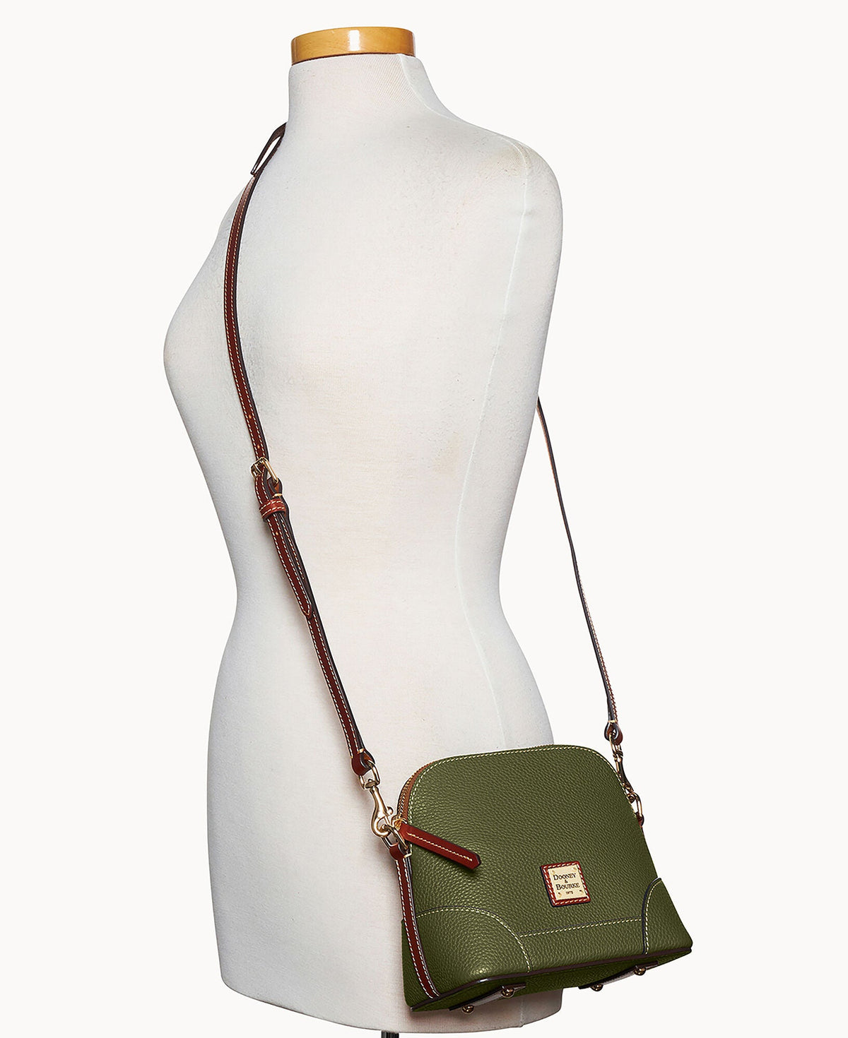 Pebble Grain Small Domed Crossbody