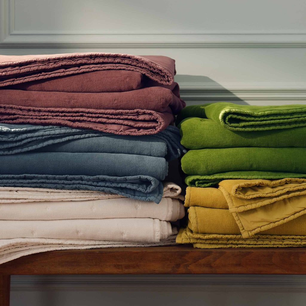 Washed Velvet Quilt Set