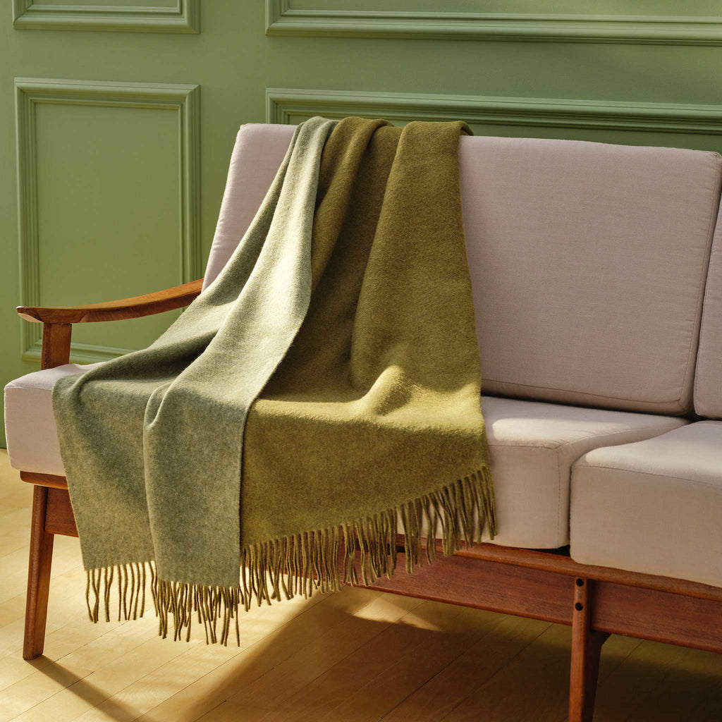 Two-Toned Lambswool Throw Blanket