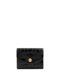 Croc-Embossed Flap Card Holder