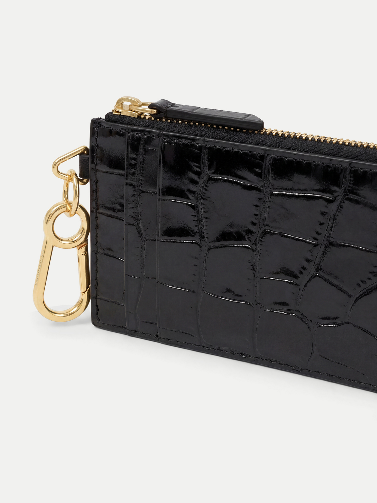 Croc-Embossed Card Holder