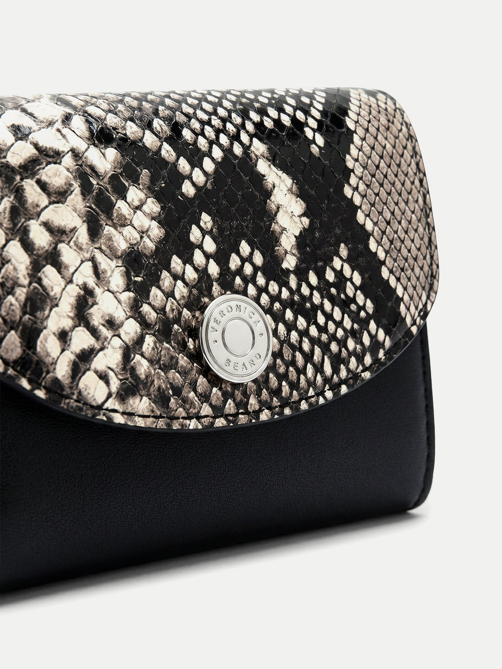 Snake-Embossed Flap Card Holder