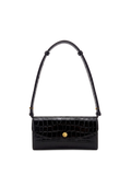 Croc-Embossed Crossbody Wallet