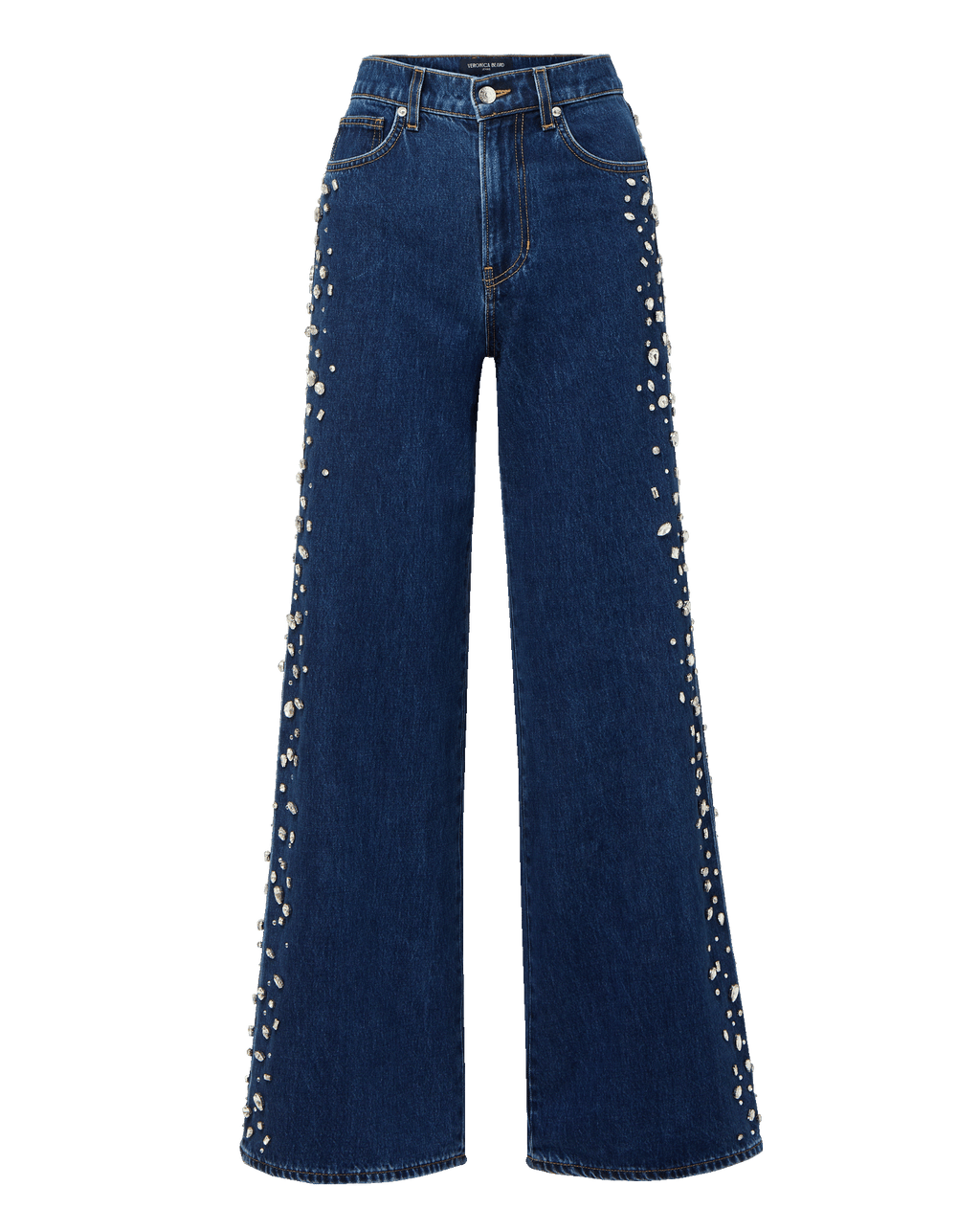 Kasey Embellished Wide-Leg Jean