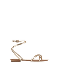 Allegra Metallic Ankle-Wrap Sandal