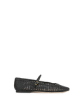 Ellie Woven-Leather Flat