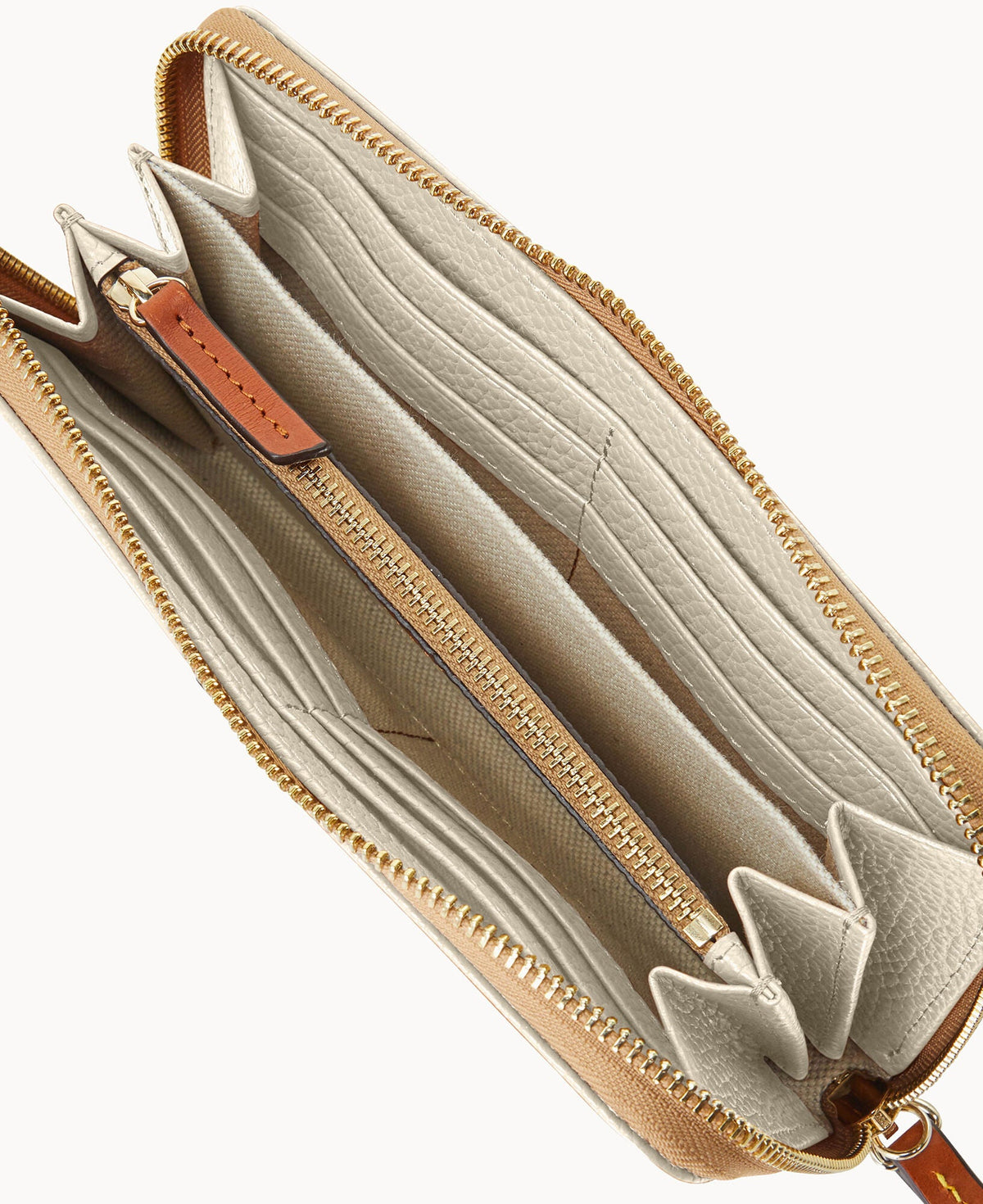 Pebble Grain Large Zip Around Wristlet