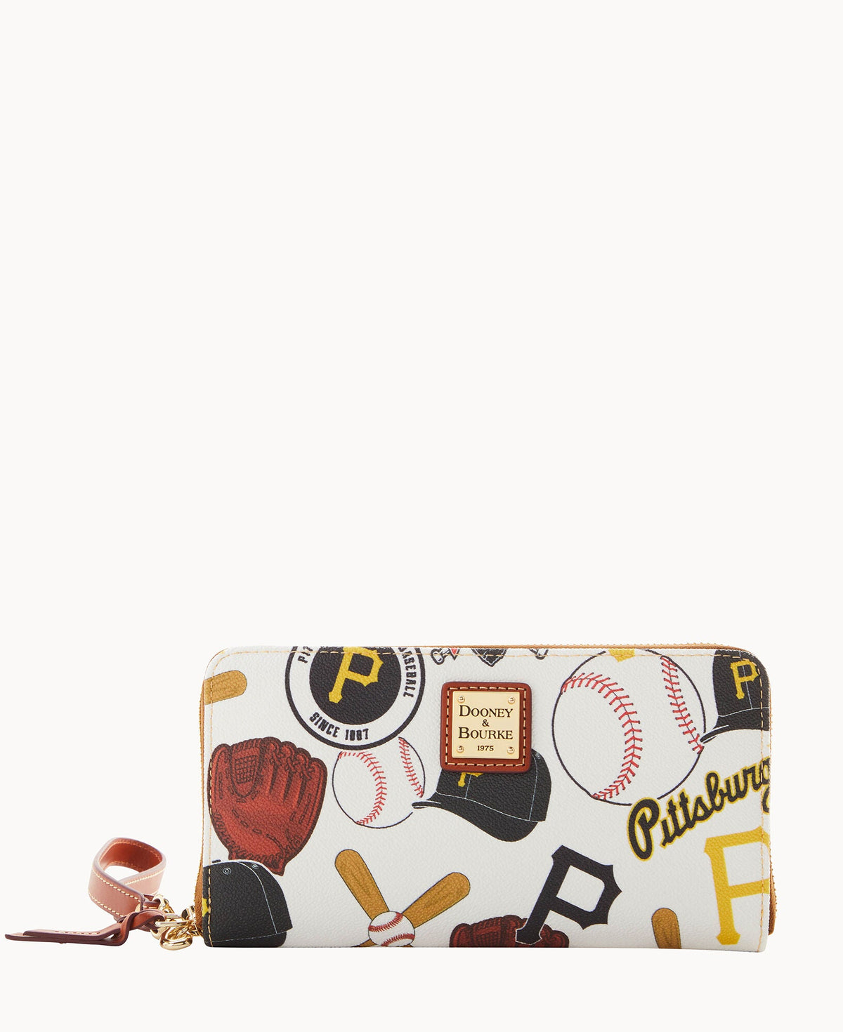MLB Pirates Large Zip Around Wristlet