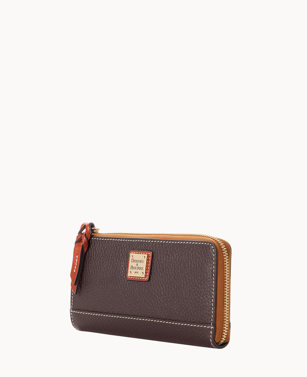 Pebble Grain Folded Zip Wristlet