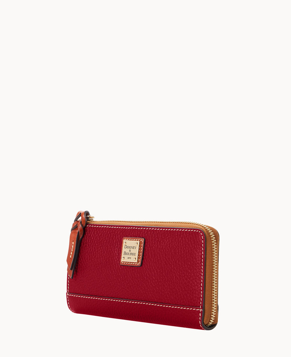 Pebble Grain Folded Zip Wristlet