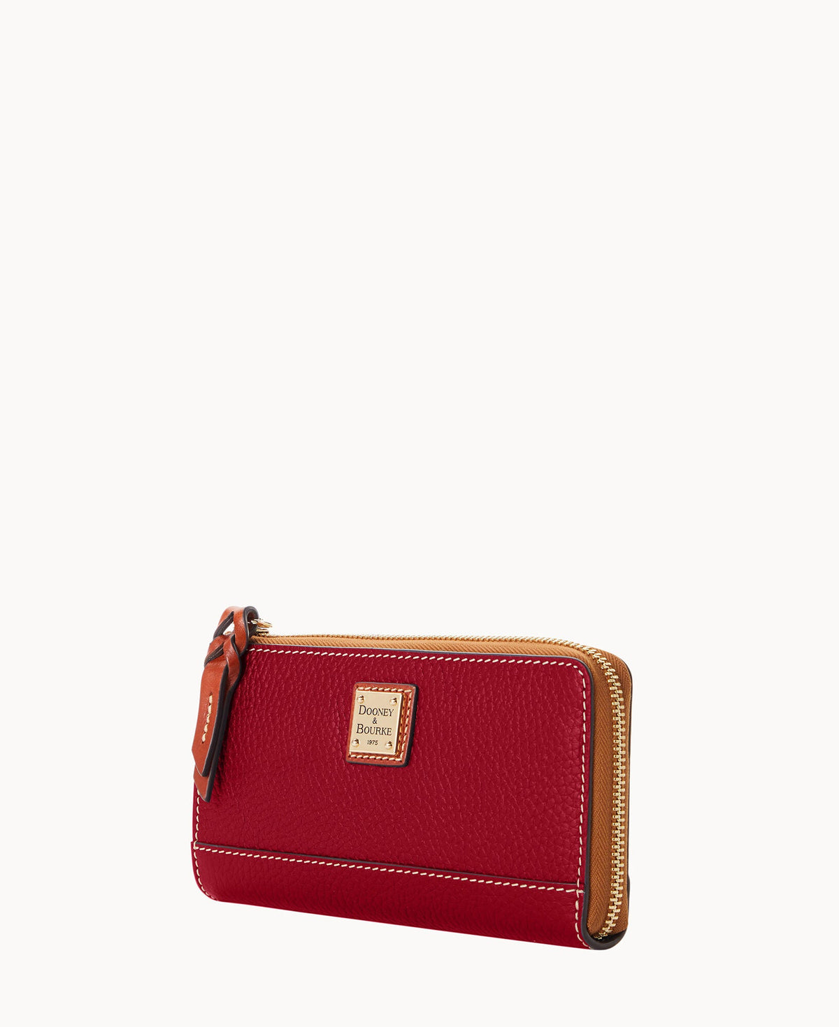 Pebble Grain Folded Zip Wristlet