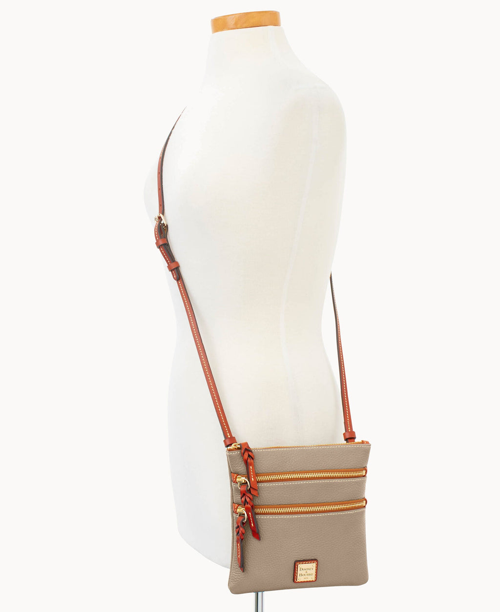 Pebble Grain North South Triple Zip