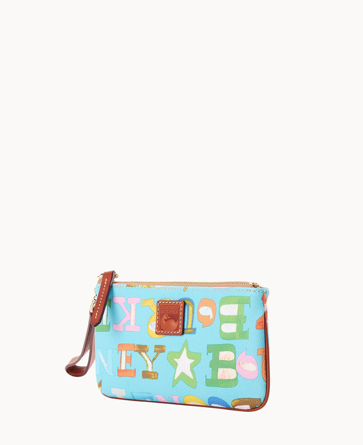 Doodle II Coated Cotton Medium Wristlet