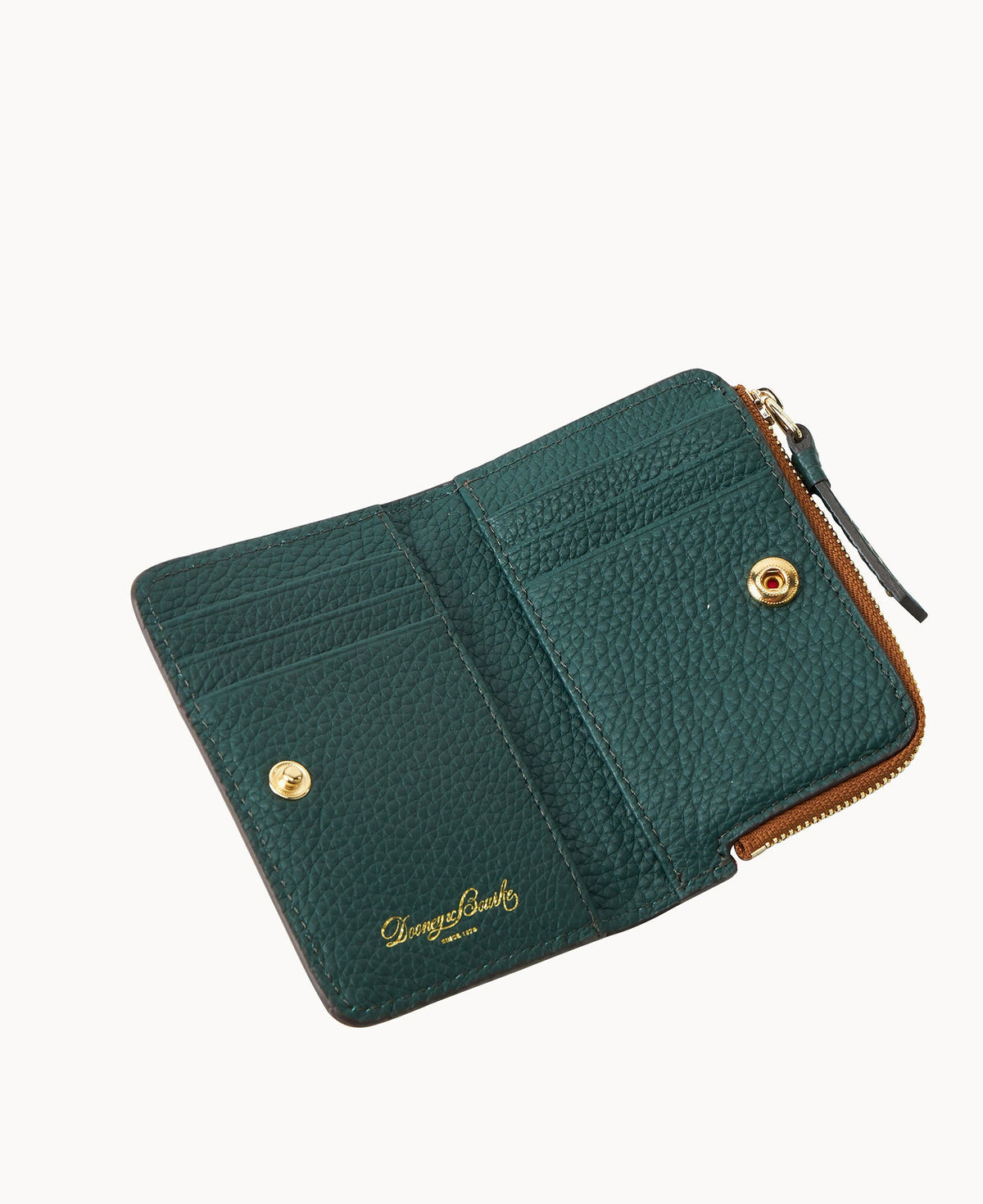 Pebble Grain Zip Credit Card Wallet 12