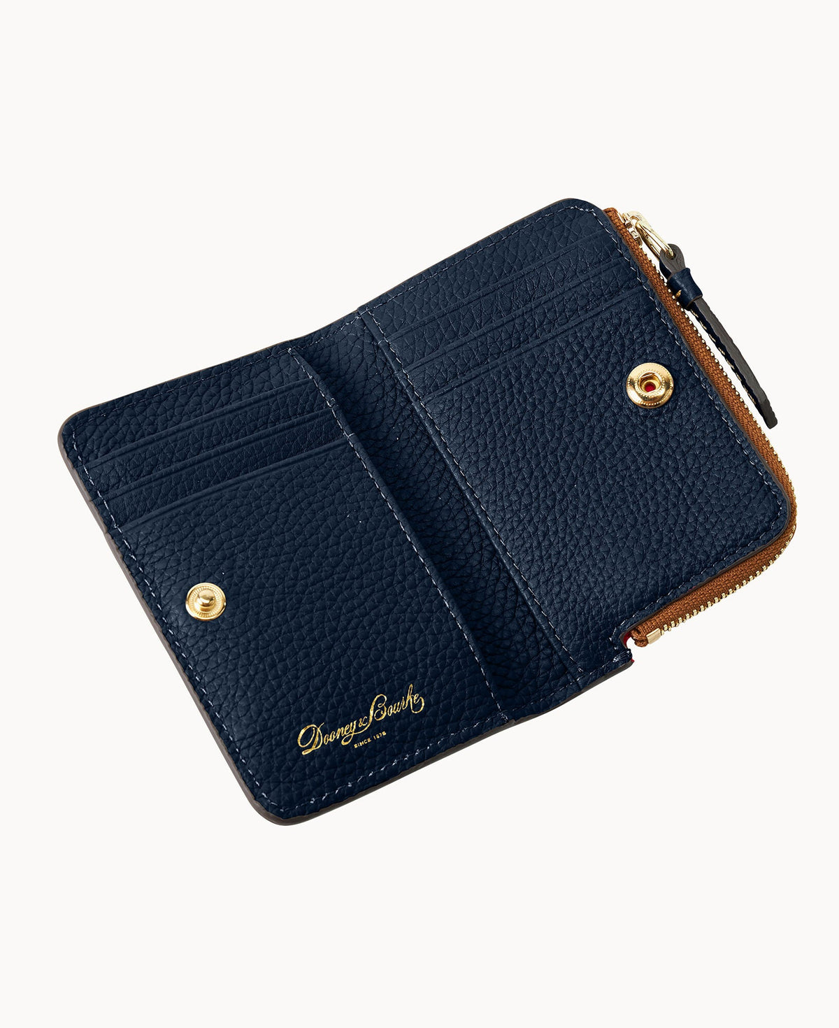 Pebble Grain Zip Credit Card Wallet 12