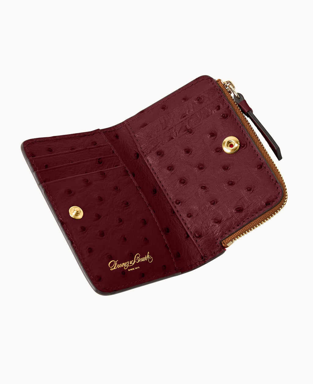 Ostrich Zip Credit Card Wallet 12