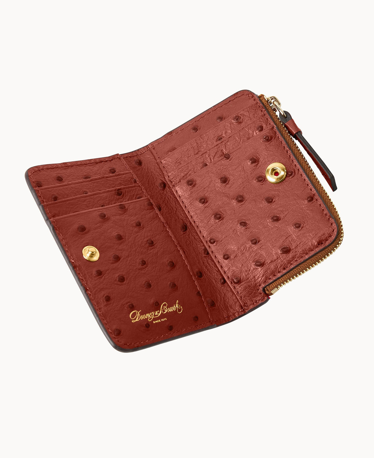 Ostrich Zip Credit Card Wallet 12