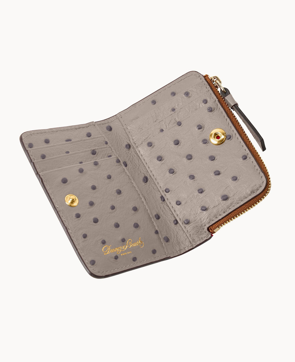 Ostrich Zip Credit Card Wallet 12