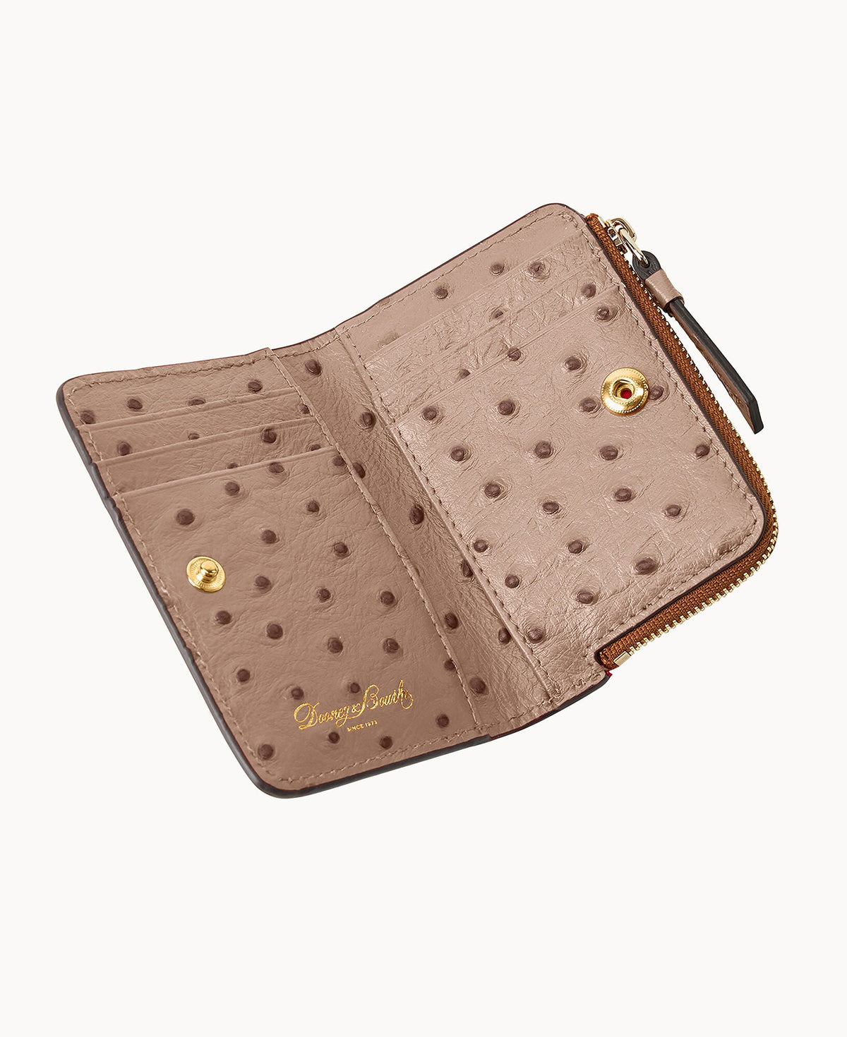 Ostrich Zip Credit Card Wallet 12