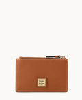 Pebble Grain Zip Credit Card Case