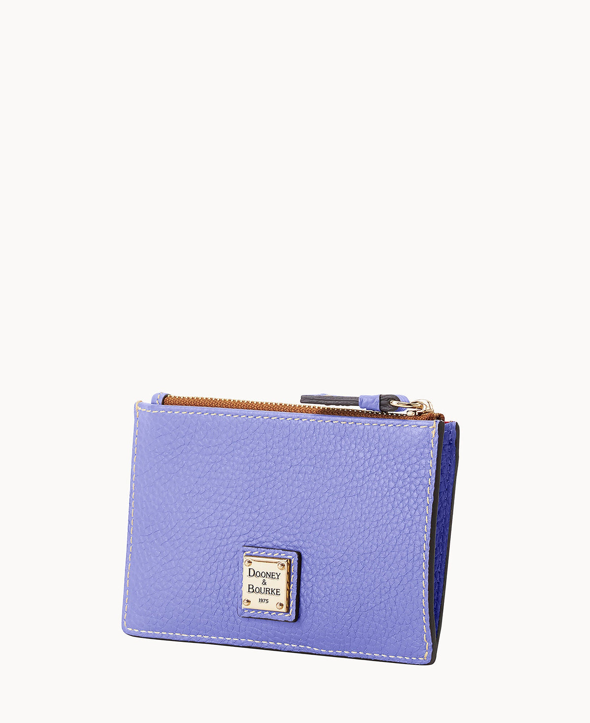 Pebble Grain Zip Credit Card Case