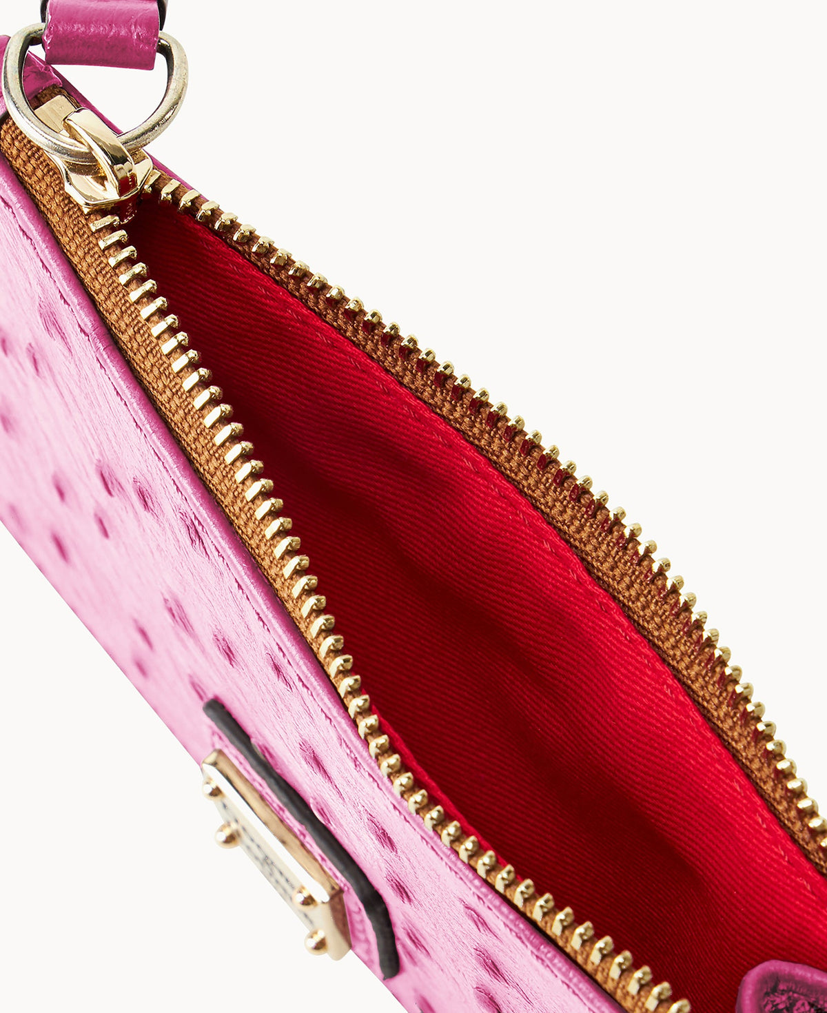 Ostrich Zip Credit Card Case