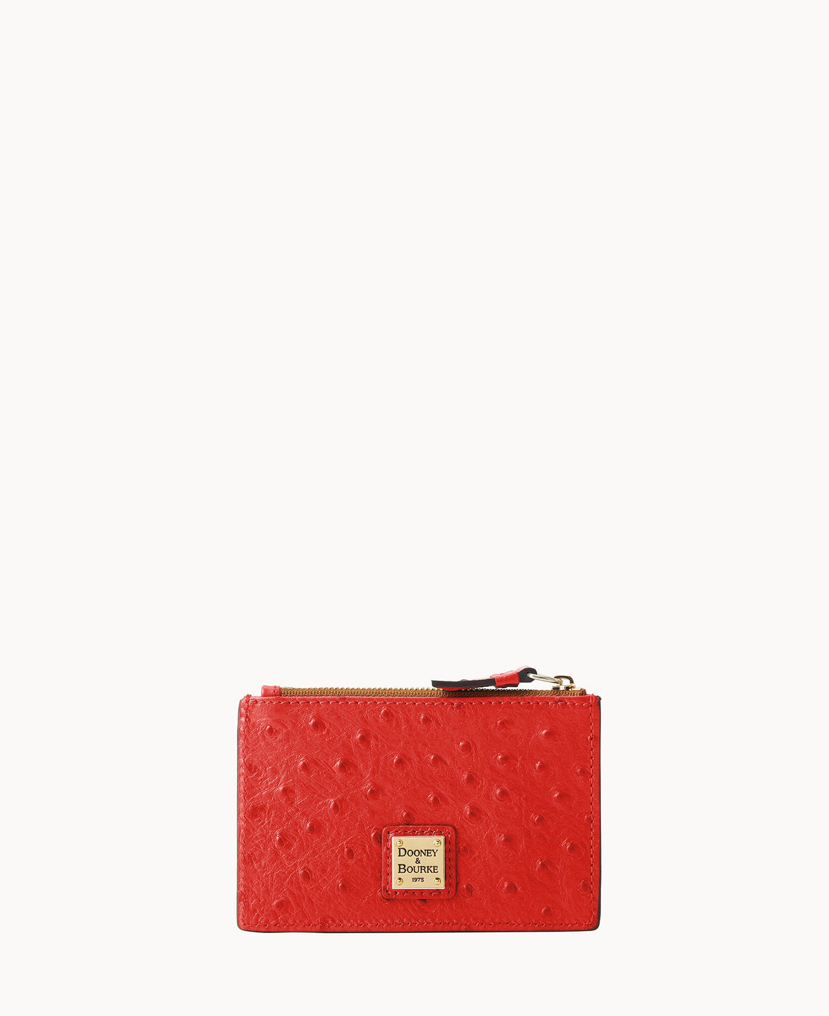 Ostrich Zip Credit Card Case