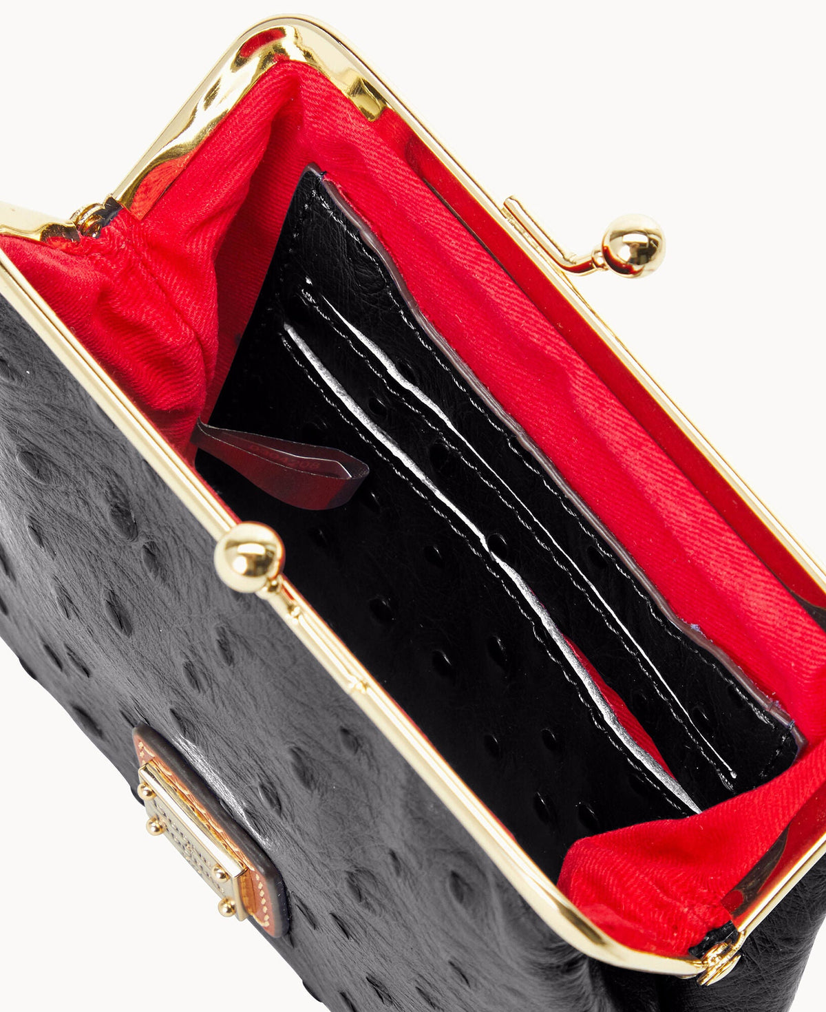 Ostrich Large Framed Purse