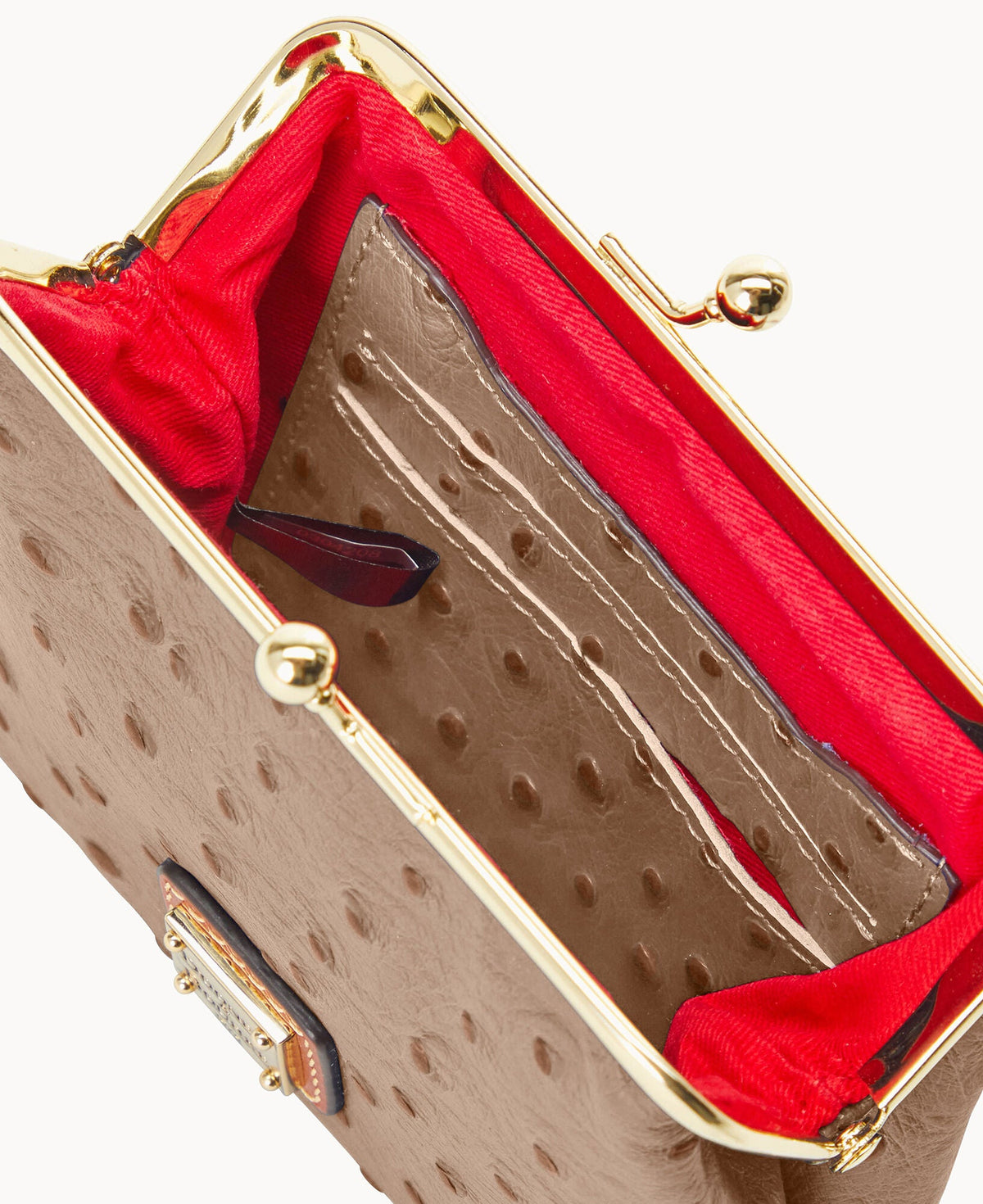 Ostrich Large Framed Purse